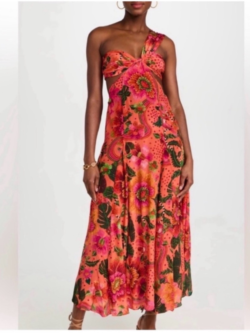 Farm Rio Blooming Gardens Tropical Island Vacation Maxi Dress